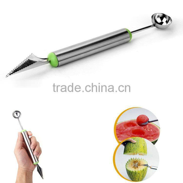 Multifunction Kitchen Fruit Salad tool , Carving knife & Melon baller