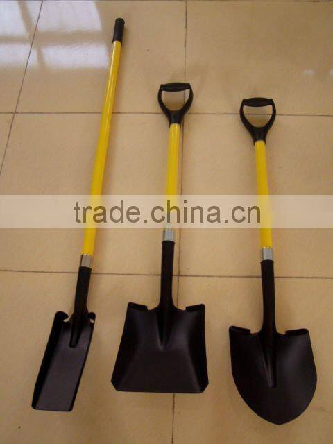 fiberglass handle D grip shovels