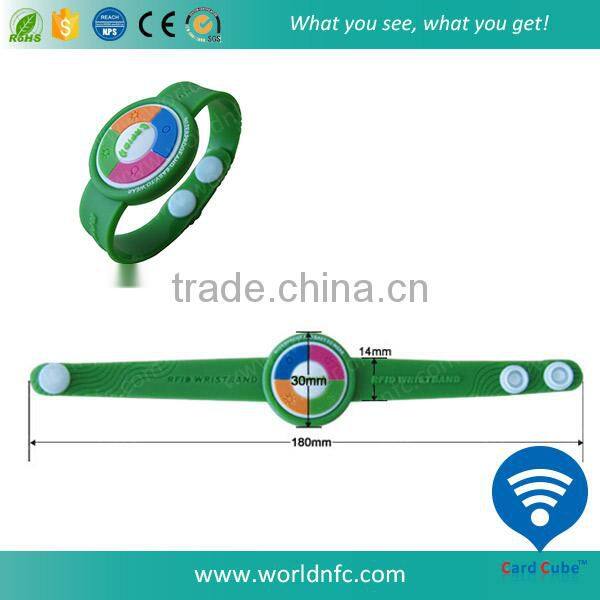 One Time Use Waterproof NFC PVC Wristband for E-payment