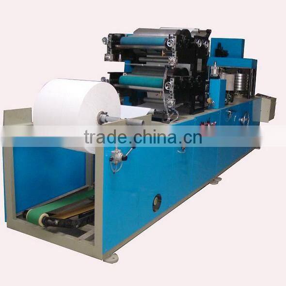 Mini automatic paper napkin making machine,2 color printing napkin machine