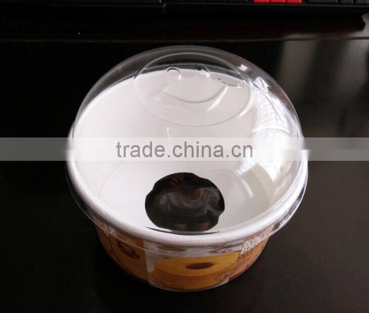High quality BOPS bowl cover for paper cake bowl/ Smailing face bowl cover for cake box