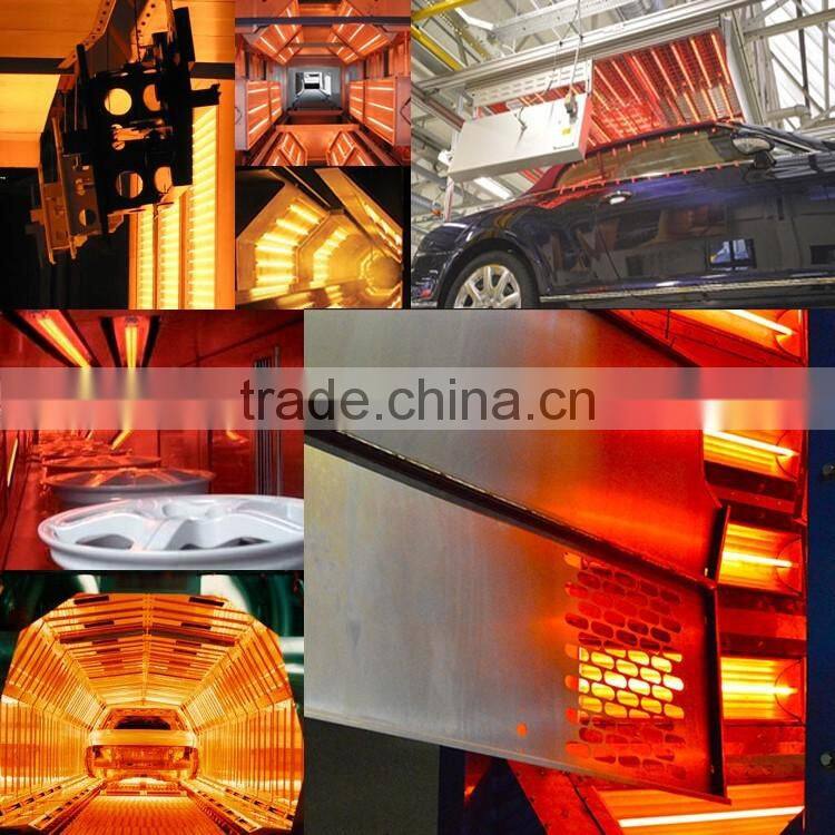 Fast medium wave quartz infrared emitter for drying