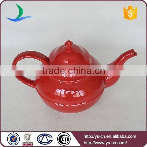 Simple Style Extra Red Ceramic Tea Pot For Home