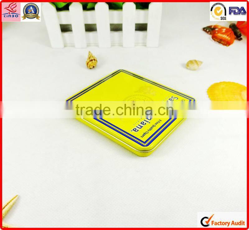 factory sale rectangle personal custom print cigar metal box