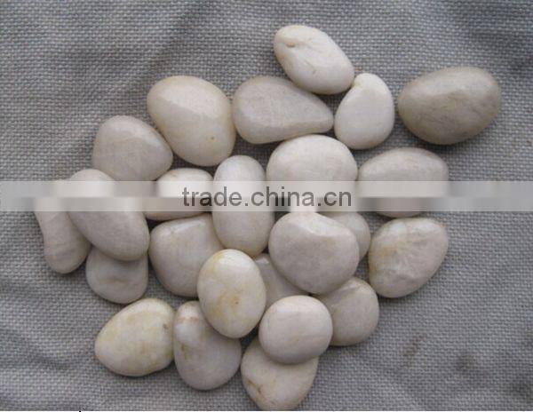 white Cobble Pebble Stone high polished super grade luxary decorative stone, Landscape stone