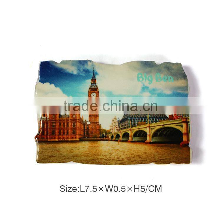 Printed resin souvenir city magnets