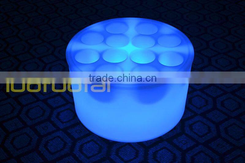 Eco-friendly polyethylene LED wine cup tray ,LED serving tray LED wine glass tray LTT-WB08A