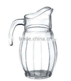 1.5L glass water jug with lid