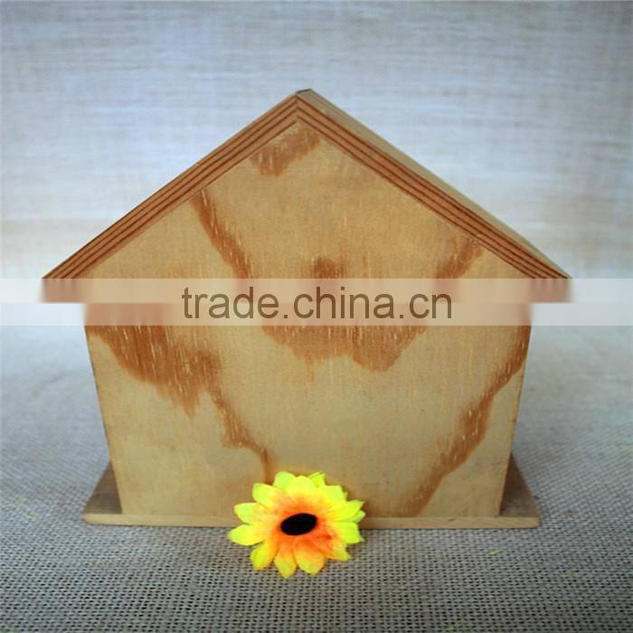 Unfinished cheap kid laser cut wood toys house shape wood toys for kids