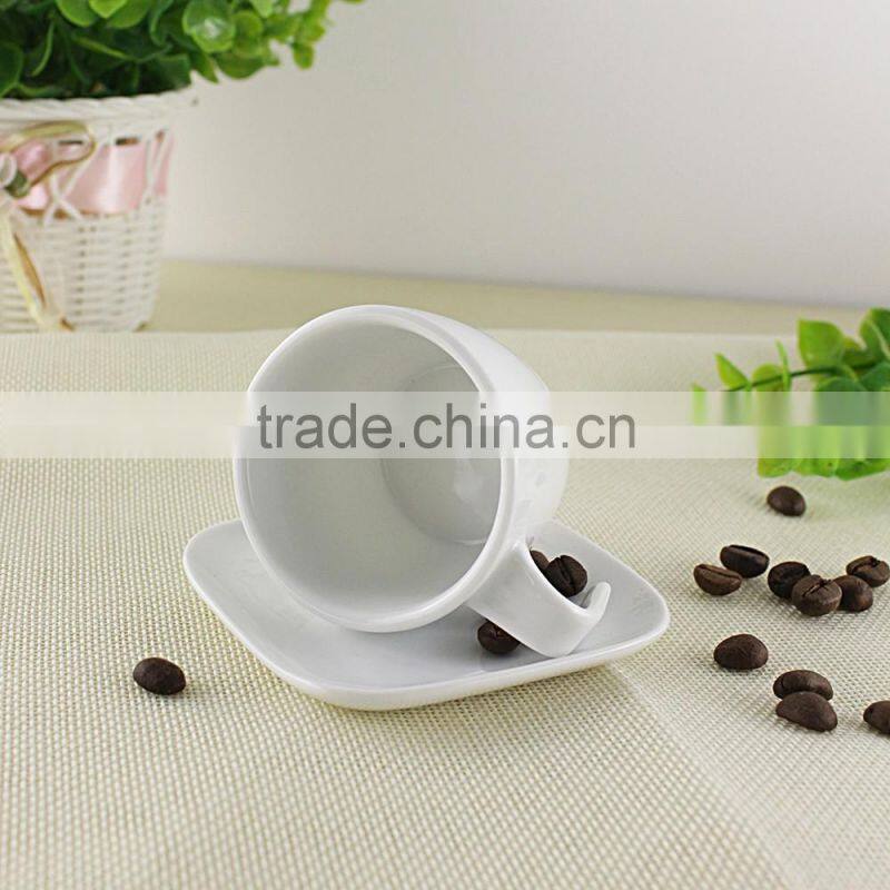 Chine suppliers Customized logo white ceramic espresso cups set