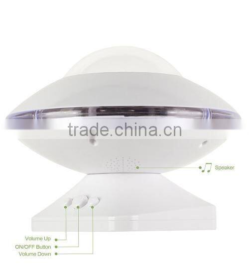 Hot Sale UFO Aurora Music Night Light Projector, Atmosphere Diamond Color Star Rotating Night Light Projector