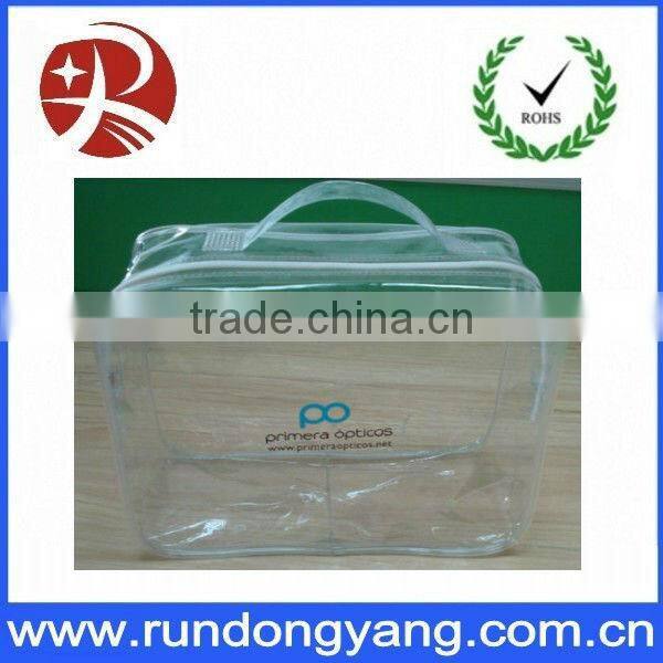 High quality blue PVC bag for packing with zipper