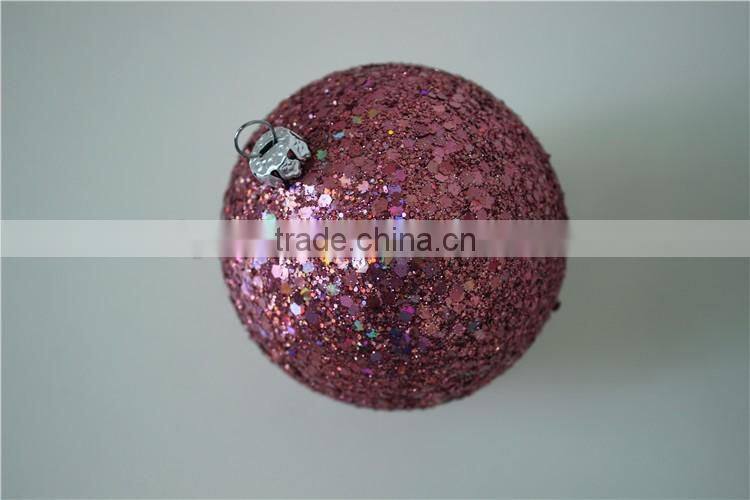 festival shiny ball ornament 7cm diameter glowing color hanging ball