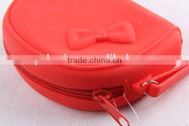 Coin Purse with 3D butterfly knot/Silicone Purse