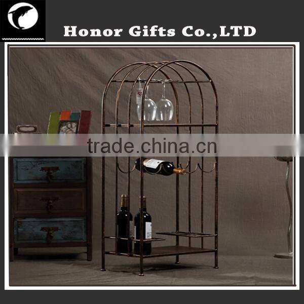 Retro Wine Bottle Holder Metal Wine Rack Decorative Vintage Wine Rack