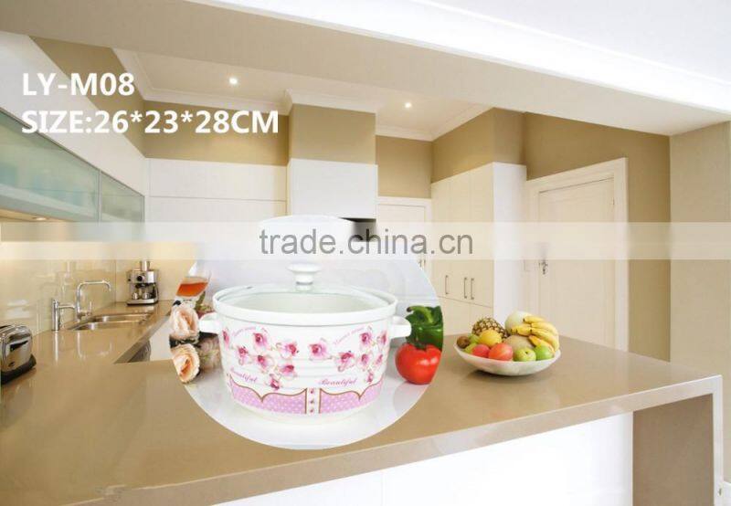 9" microwave porcelain ceramic pot,microwave ceramic stewpot,ceramic cookware,ceramic stockpot,ceramic saucepot with glass lid
