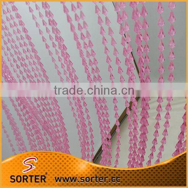 Sparkling beaded curtain/Feng shui plastic bead curtain/Bead curtain factory