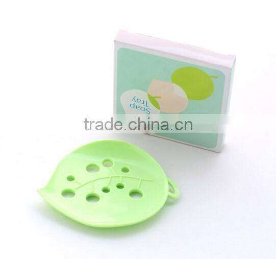 bathroom accessory set Green leaves soap dish /soap holder /plastic ABS soap box
