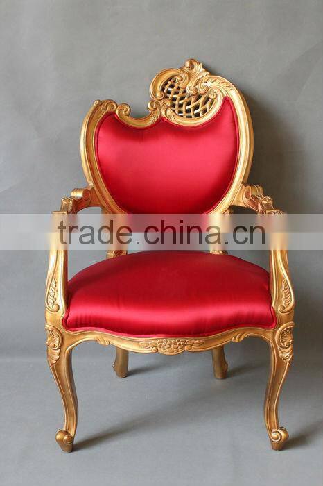 Antique home&hotel use red fabric dining room chair