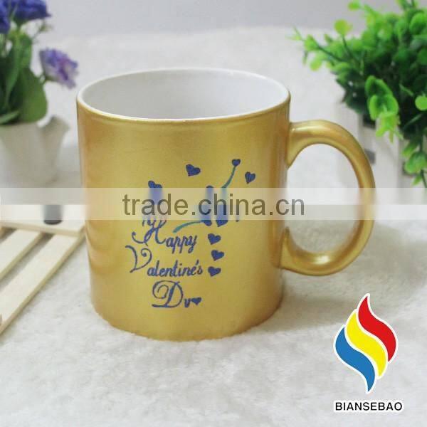 Electroplating Gold ceramic coffee mugs