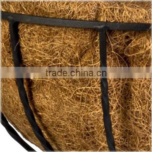 2016 factory custom decoration black hanging iron flower basket stand