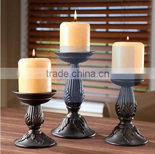 Old Fashion Resin Pillar Candle Holders