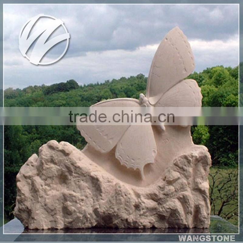 Stone Animal Butterfly Statue for Garden Decor