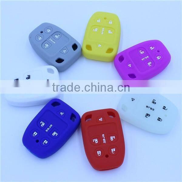5 buttons silicone car key case for honda