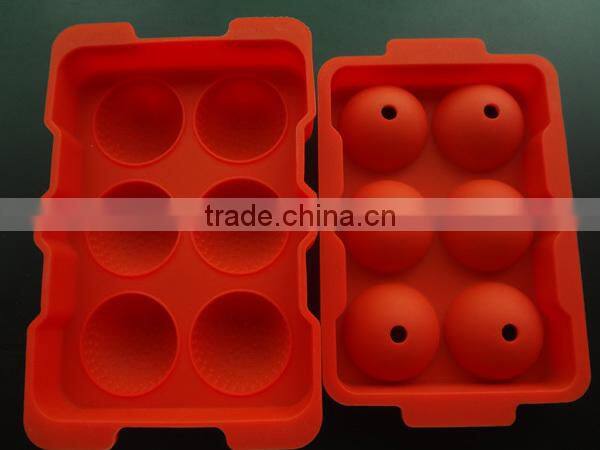 6 cubes 45mm silicone Whisky ice balls tray