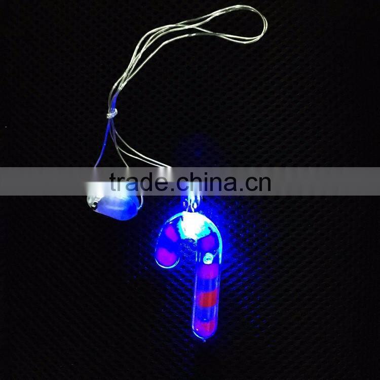 christmas light with decoration candy cane led festival holiday light necklace