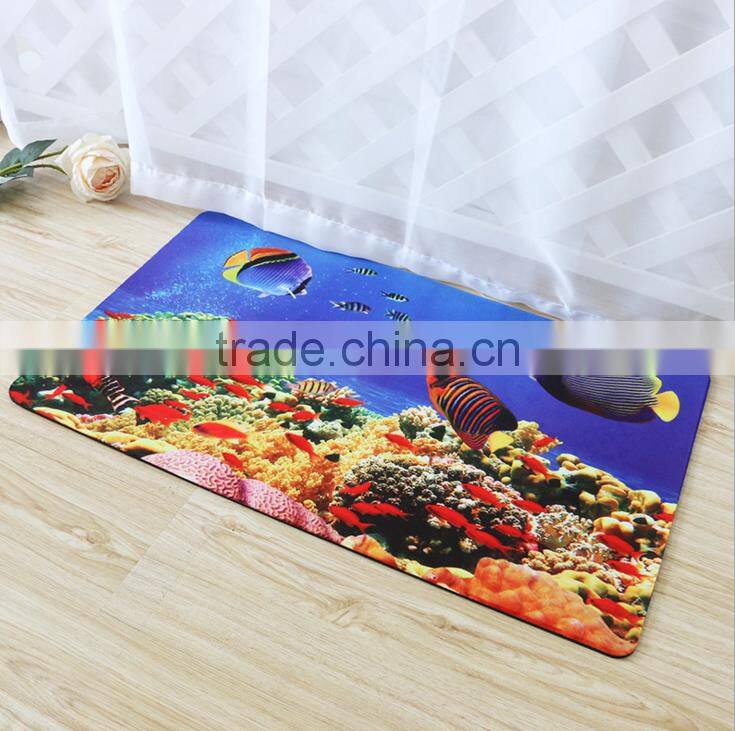 custom logo printed fabric rubber door mat soft floor mat