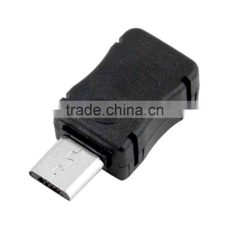 10pcs Worldwide 5 Pin T Port Male Micro USB Plug Socket Connector + Plastic Cover for DIY