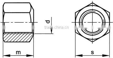 FACTORY SUPPLY AND HIGH QUANLITY UNI5587 HEXAGON NUTS