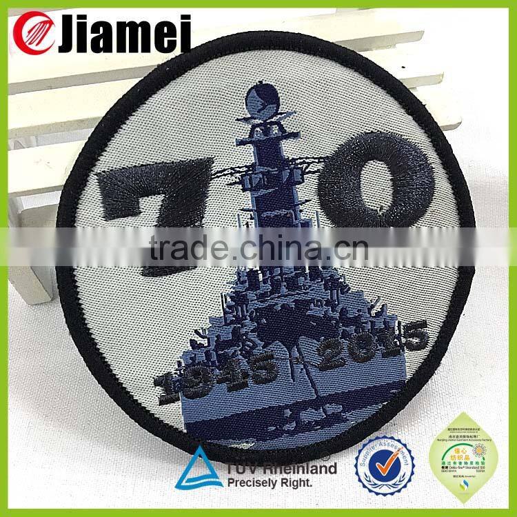 Embroidered your own logo custom made cheap embroidery emblem