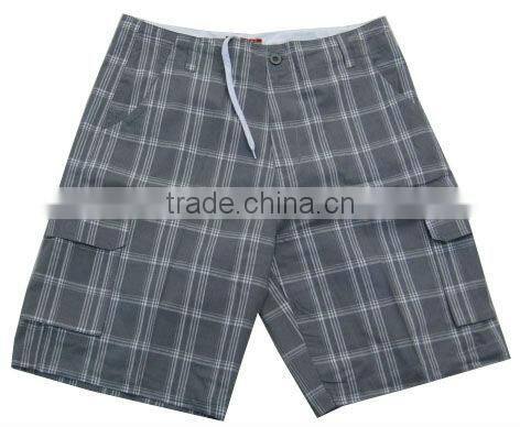 Style 1021 In-Stock Yarn-dyed Men's Check Bermuda Check Shorts