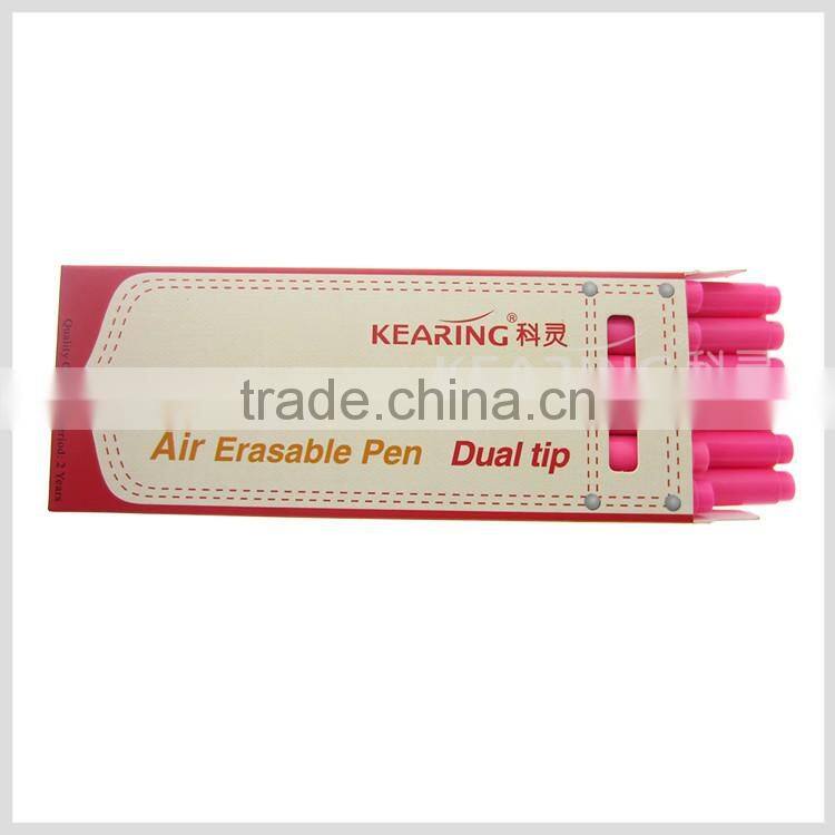 Dual tipped air erasable marker in 0.5mm+1.0mm fiber tip Pink color 2 years shelf life time #AP1005