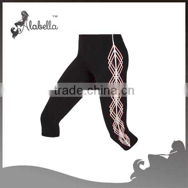 brazilian design sublimation printed seamless gym tight 3/4 capri