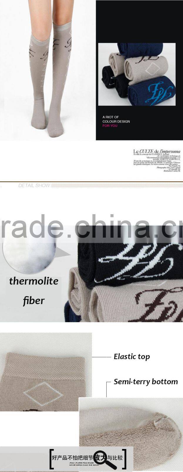 Japanese knee high custom logo warm thermolite socks