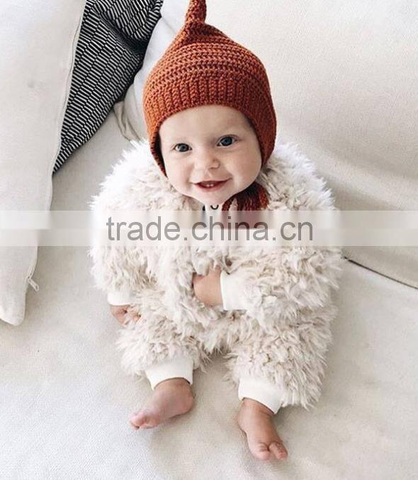 2016 autumn and winter baby romper cotton sheep wool climb leotards baby jumpsuit