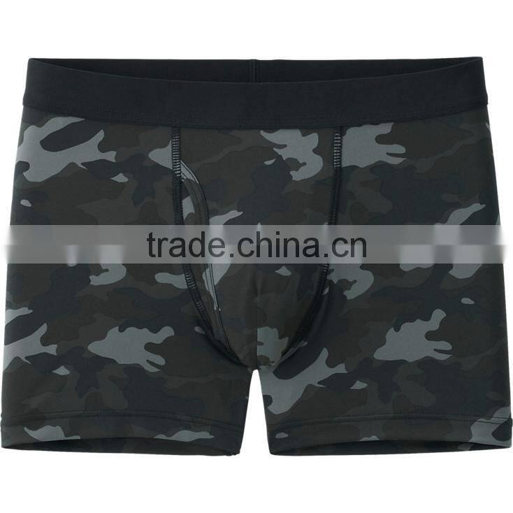 Custom mens camo printed boxer briefs