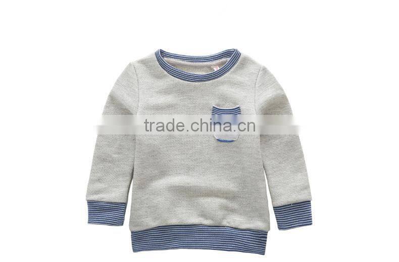 Kids Hoodies 100% Cotton Children Autumn Wear Coat Striped Collar Pullover Sweatshirt Jumpers Wholesale
