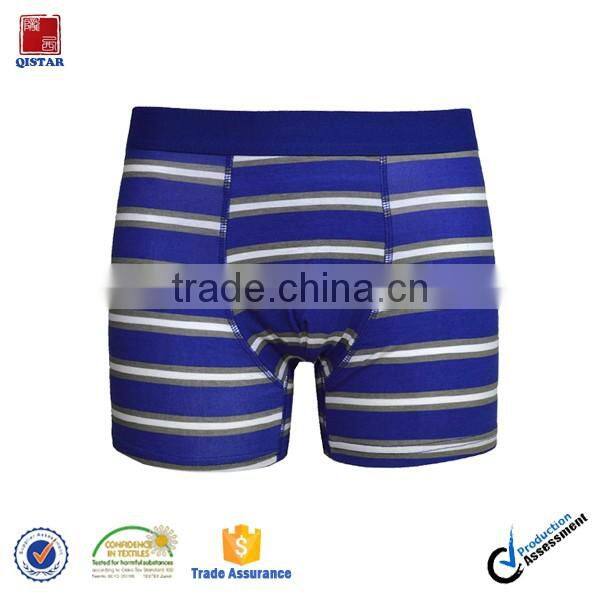 High Quality Cotton Elastic Waist Men Boxer Short/Stripe Printed Man Boxer Underwear