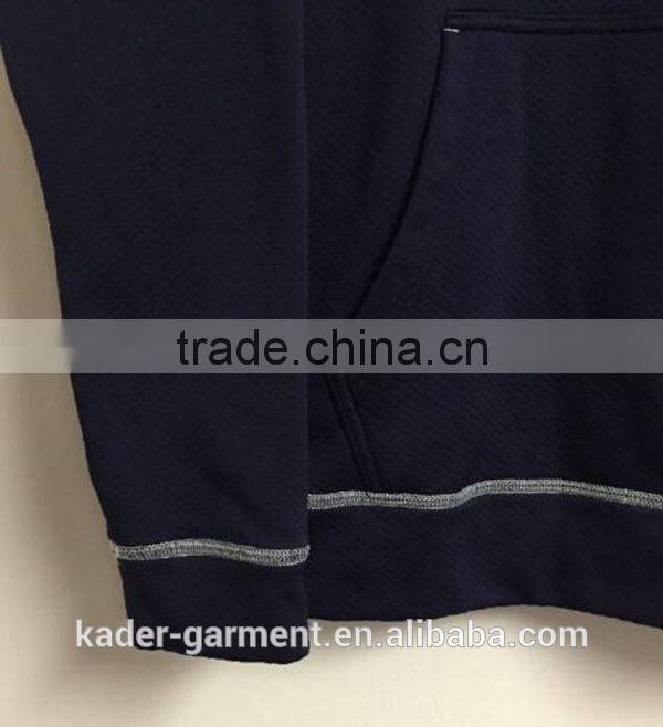 Unisex Pullover Hooded Sweatshirt Dark Blue Hoodie with Pocket