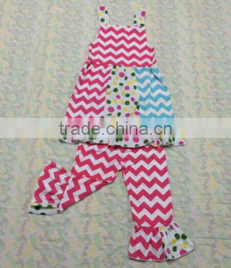 2017 Hot sale in any season colorful striped latest style Wholesale Sleep Clothes Knits Girls Kids Cotton childrens Pajamas