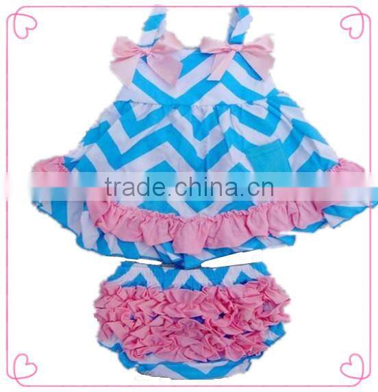 New design lovely baby girls gray chevron romper Fashion chevron bubble rompers ruffle infant cloth set wholesale girls clothes
