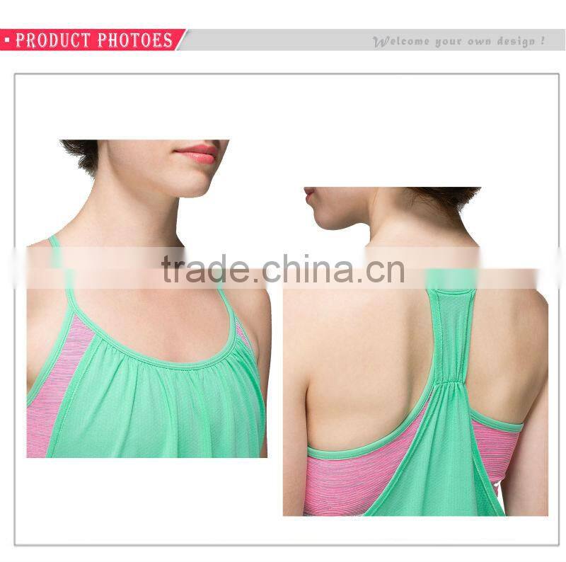 2015 custom dry fit women tank tops yoga top wholesale in china