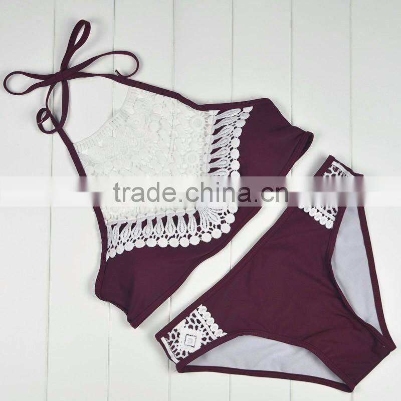 Polyester Bikini different size for choice & padded blue girls swimwear 59377