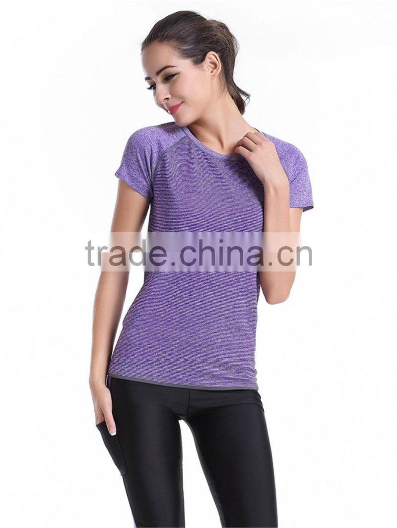 Womens Quick Dry Short Sleeve Sport Gym Running Athletic Wear Tee T Shirts Tops