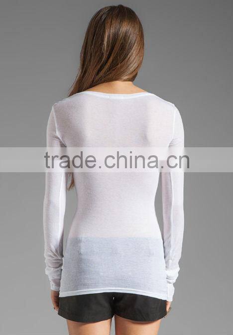 women vintage round neck white tee shirts