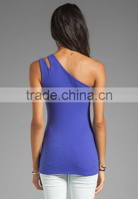 one shoulder tank top